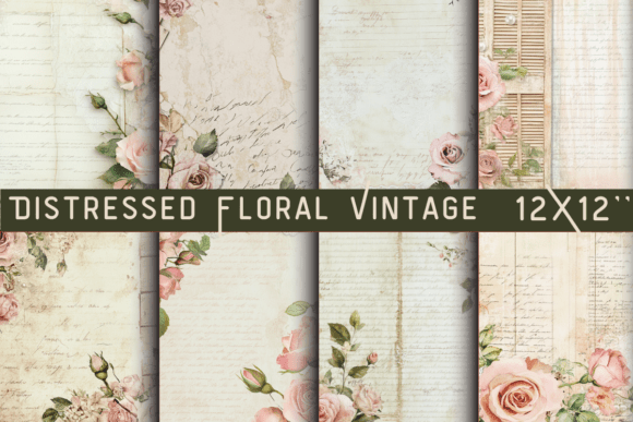 Download Distressed Floral Vintage Paper - Vintage paper Collection